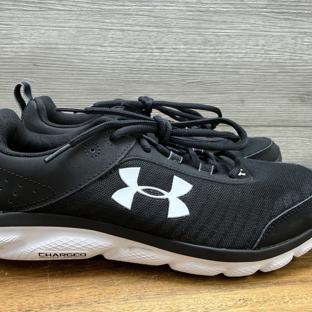 Men 9.5 Under Armour Shoes Charged Assert Sneakers Running Black Workout